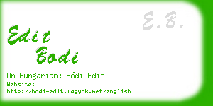 edit bodi business card